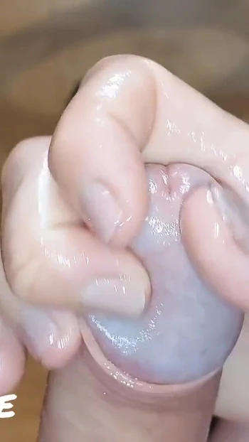 Stunning moment from "Ball Squeezing And Glans Polishing For An Extra Sensitive Cock! (Milking-time)"