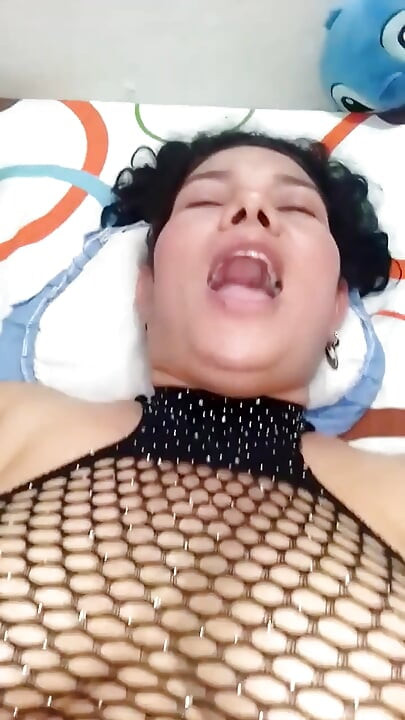 Beautiful Bride Sucking in Fishnet