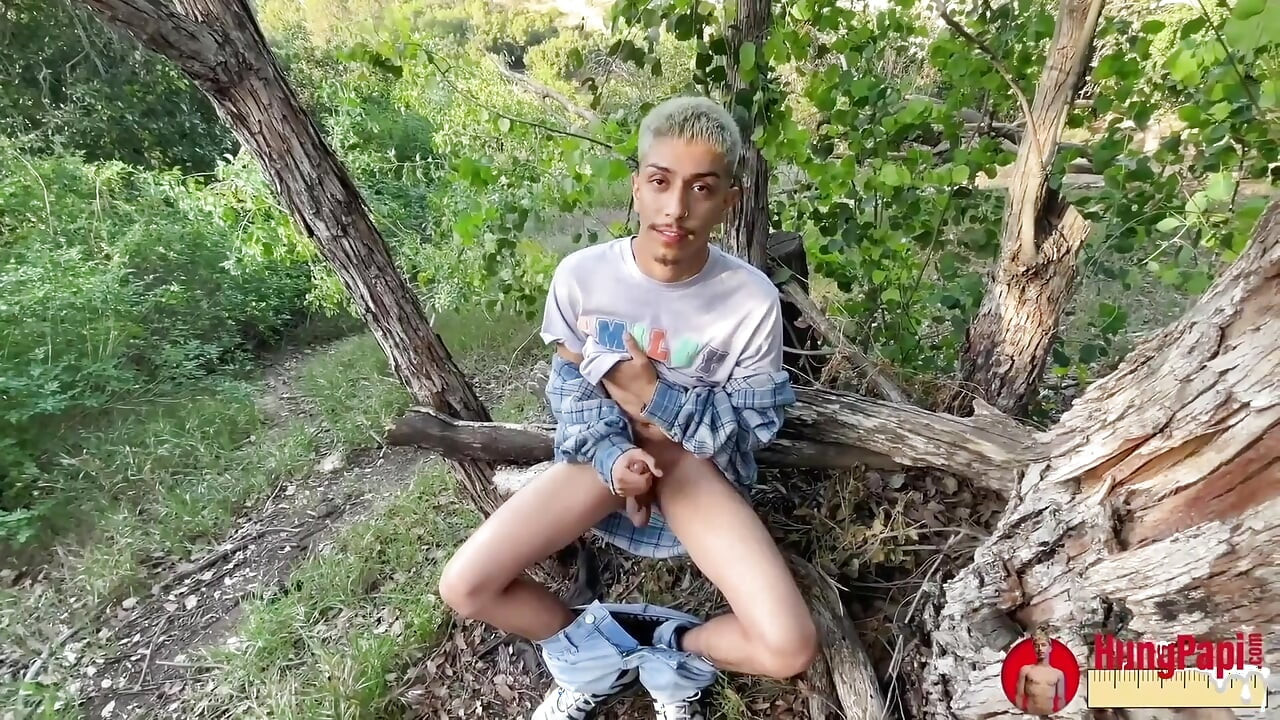 Skinny Twink Jerks off Blows Huge Load Public Caught
