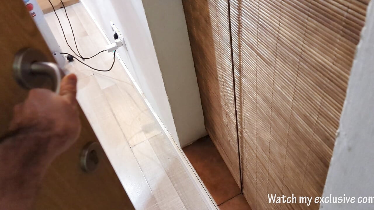 Surprising my Asian step sister on her room and covered her in cum!