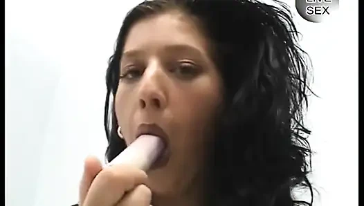 Hot milf masturbating with her new toy