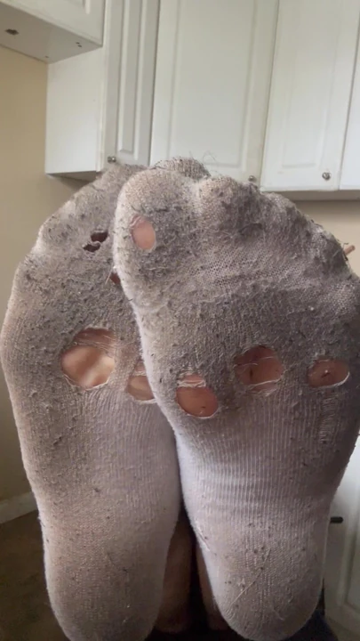 Foot Fetish - Sweaty Stinky Smelly Dirty Socks with Holes