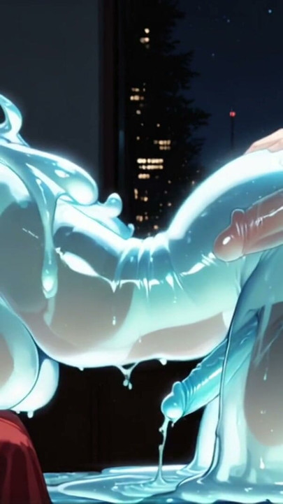 Futanari Slime Girl Sneaks In at Night and Fucks a Random Guy (AI Generated) | Clip 2