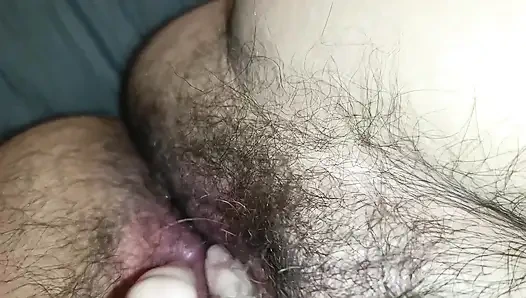Fat Hairy Bitch rough masturbation