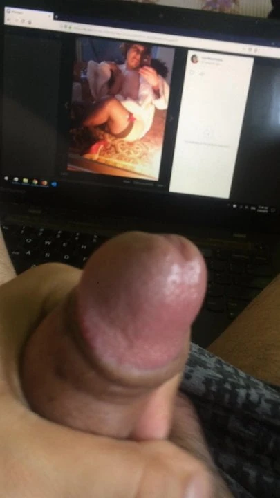 Jerking my horny cock for Russian slutty milf Lisa