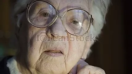 Granny looking  at a big cock