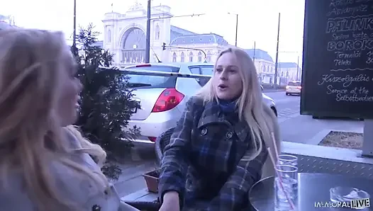 Милфы Amber Jayne и Angel Wicky паровозик счастливый мужик в видео от первого лица!