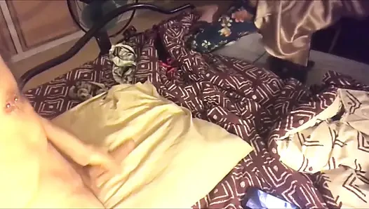647 -Amateur blonde, slut, doggy style, blowjob, rimming, satin lingerie, panties, fuck, french dirty-talk, POV