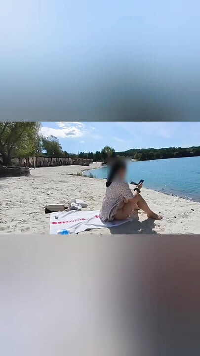 Quase fui pega pelada na praia.