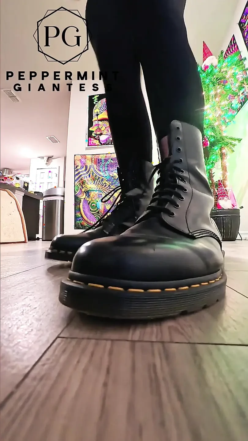 6'7 Giantess in Doc Martens Stomping Hard Vicious Slow-mo Stomps