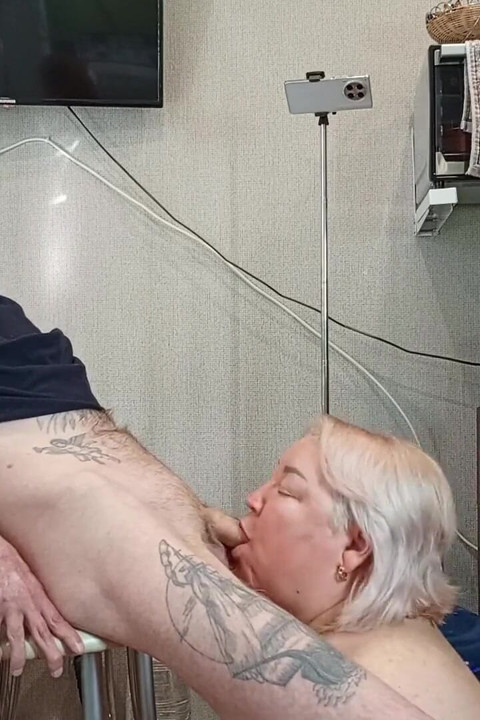 I Fill My Mother-in-law's Mouth with Hot Thick Cum and She Swallows
