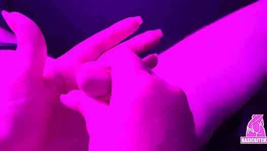 Edging handjob with huge load of cum
