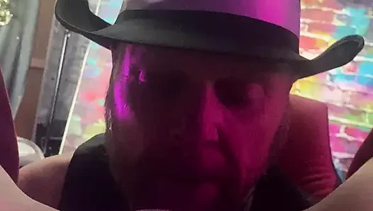 Big Stepdaddy Enjoying His Desert