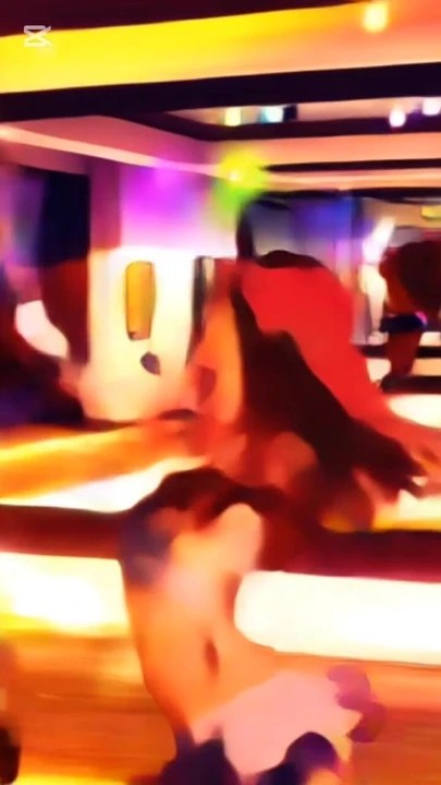 The girl is dancing