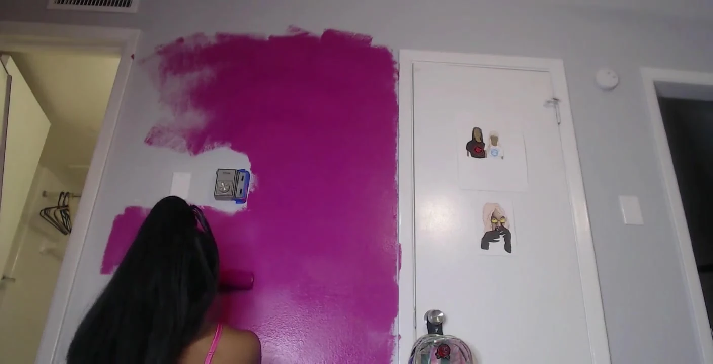 Stepmommy might not know how to paint the walls of her apartment