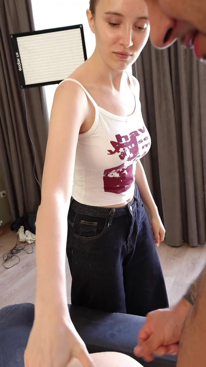 This Cute Girl Moans with Pleasure Like a Dirty Whore When a Huge Cock Fucks Her Ass!