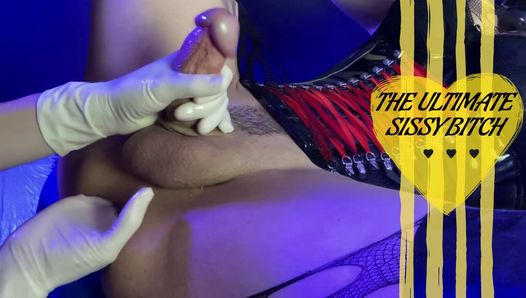 Training meiner LATEX-SISSY-schlampeN-PROSTATA mit DEN HANDSCHUHEN MEINER KRANKENSCHWESTER