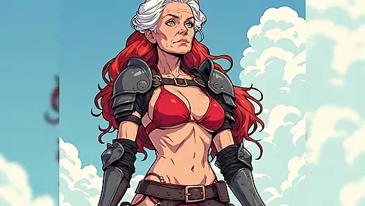 Anime-stil sexy krieger-MILfs