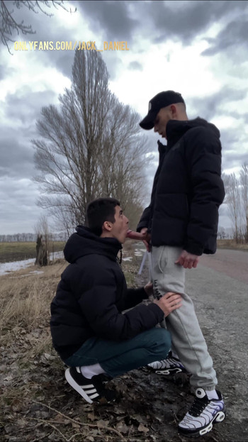 Jaw-dropping moment from "OUTDOOR GAY SUCKING"
