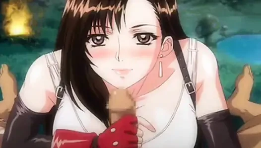 Sarcasticshovel392 präsentiert: Tifa Lockhart aus Final Fantasy VII erliegt einer intensiven, animeartigen Oralsex-Session mit englischen Untertiteln