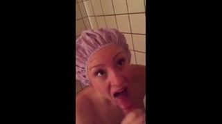 Incredible Shower Blowjob