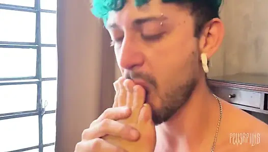 The Most Beautiful Little Feet: He Surrenders in Adoration and Kisses in This Fetish