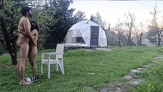 Part 2 - Desi outdoor sex with a stranger girl in the jungle.