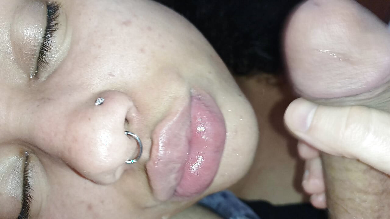 CREAMPIE ON HER SLUT FACE, SHE LOVES IT
