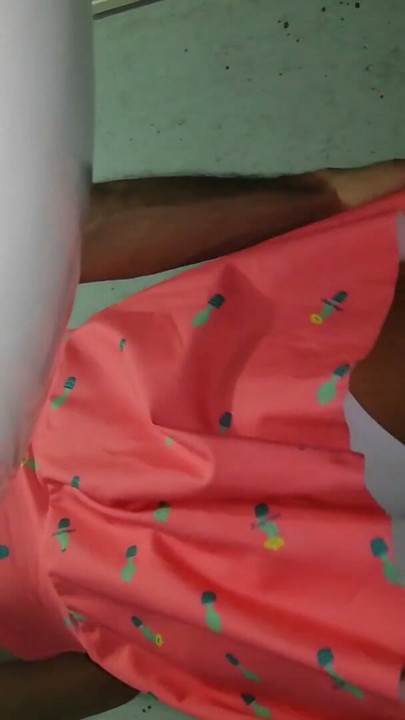 Cute hot schoolgirl showing her white panties under skirt with POV surprise | Clip 1