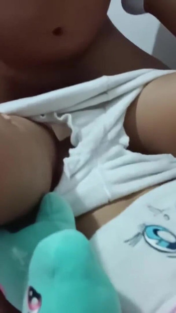 Epic moment from "I found my sexy innocent girl playing with her stuffed animals and I convinced her to play with my cock"