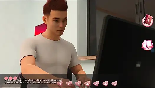 Helping the hotties #3 - Johannes took a sneak peak to see what the girl in the cabin is up to.