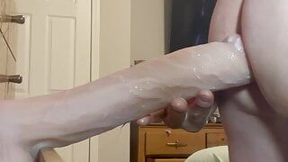 Stuffing 14 inch cock in my ass