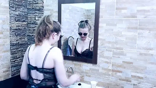 Zeida - Toothbrushing into slave's dirty mouth
