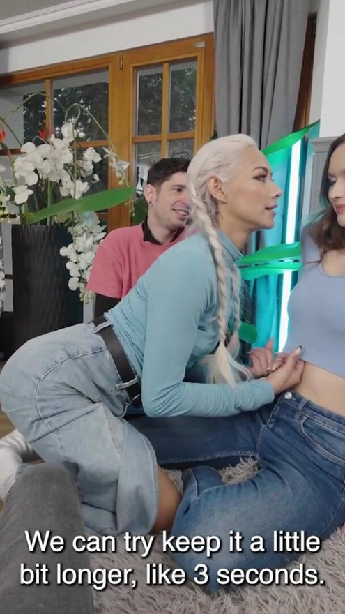 SWAP4K. A cute girl with nice tits thought we’re the castle owners and joined us in a threesome | Clip 1