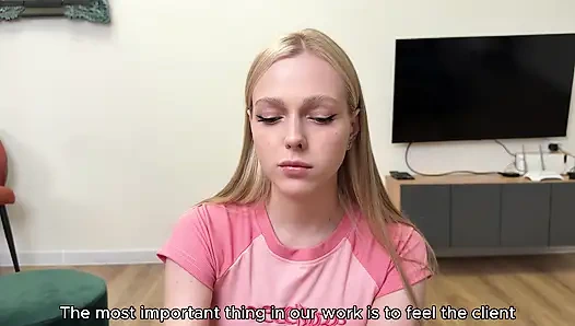 EINE VOLLBUSIGE BLONDINE GING IN EINEN MASSAGESALON UND BEKAM EINE LITER SPERMA IN DEN HALS - ICH BETRÜGE MEINEN FREUND NICHT