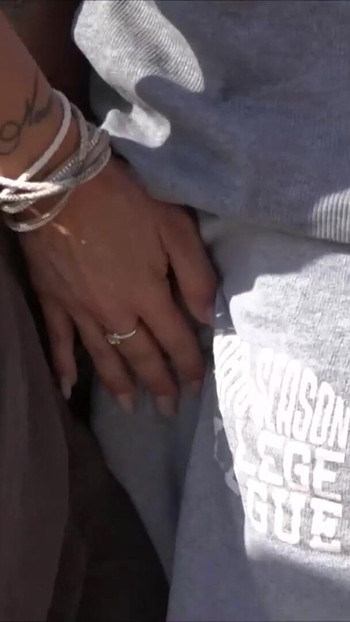Powerful moment from "Blonde on Malle vacation fucked with best friend threesome"
