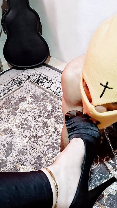 BDSM Slave Feeding Under My Feet  Spit on Food, Humiliation & FootShoe Worship Training