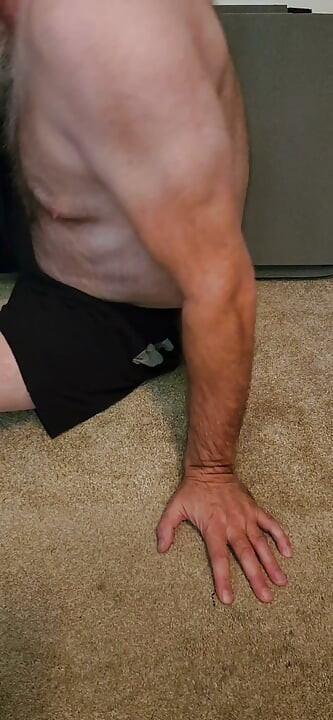 Solo masturbation, dildo fucking, and beard cum