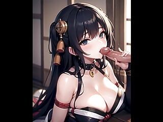 Gorąca japońska bondage blowjob Ai Porn