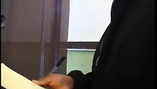 Horny blonde milf blowing black cock while getting her cunt licked