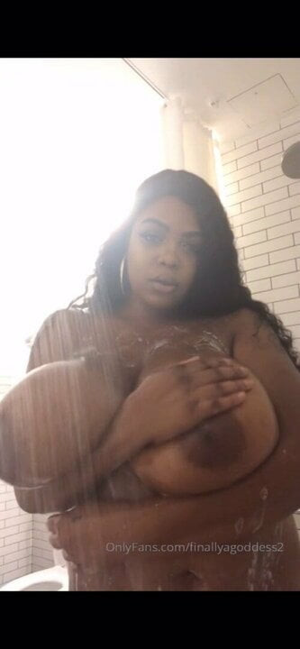 Ebony Goddess in Shower
