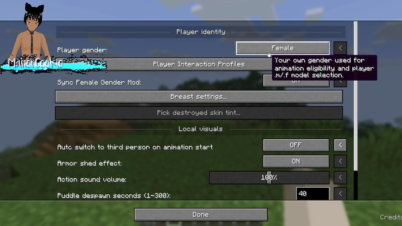 Minecraft mod Needs of Nature - Steve and alex masturbating and showing off some features! Like Cum!