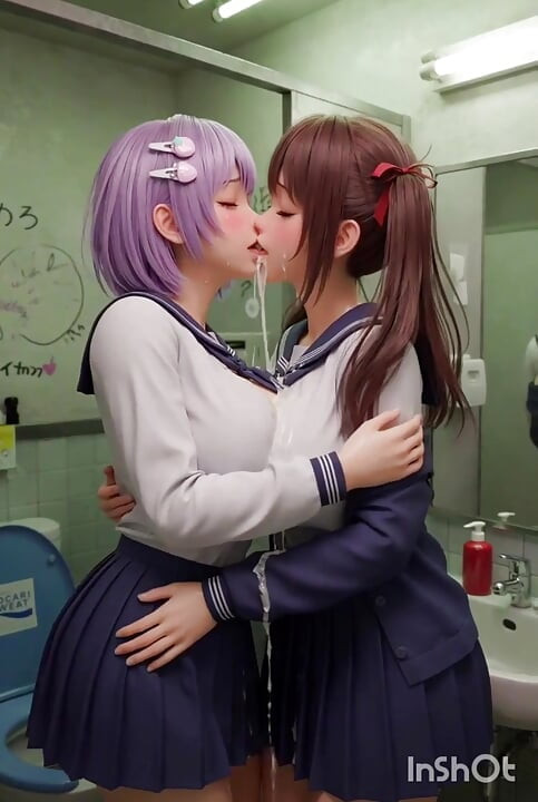 Uczennica całuje kompilację anime Cosplay