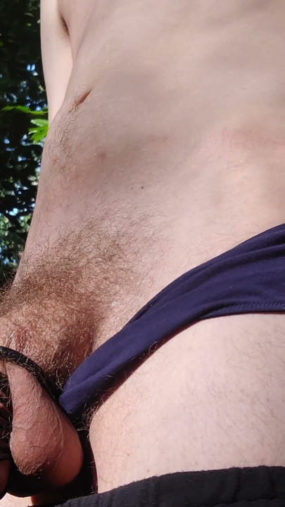 Outdoor, caged and doesn't allowed to cum | Clip 1