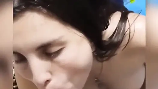 Horny Step Sister Sucks Her Step Brother's Dick When Their Parents Leave Them Alone