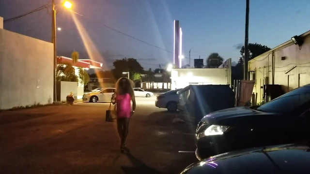 Adult theater parking lot
