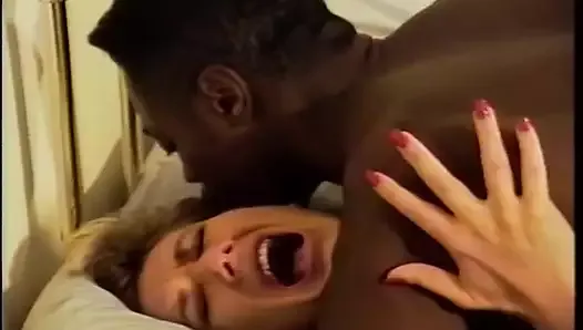 Milf fucks her black gardener, her chubby tits bounce happily back and forth