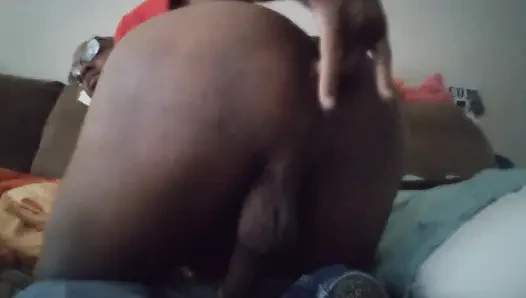 Jeans are pulled down anal from back