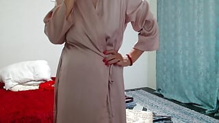 My panties in my hairy cunt made an argasm