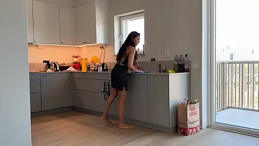 Hot MILF with Natural Boobs Ride Hard Until She Explodes in an Orgasm